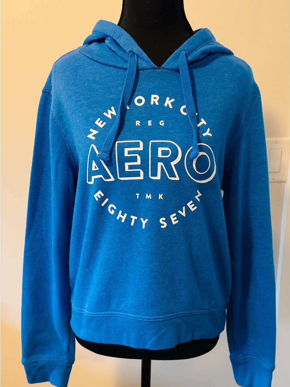 Aeropostale Royal Blue Pullover Hoodie with White Logo